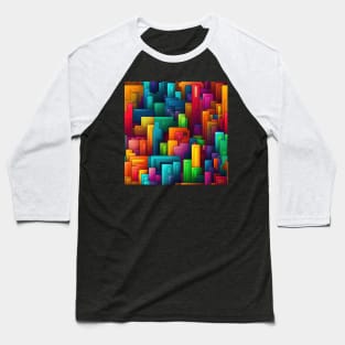 Pixel Art Repeating Pattern Baseball T-Shirt